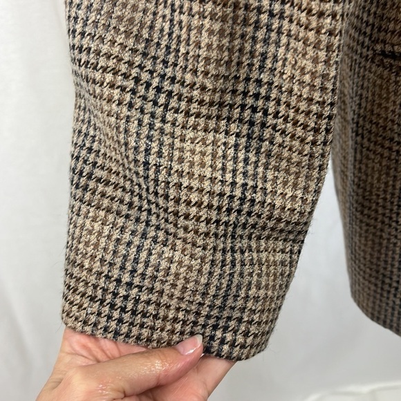 Louben Wool Blend Houndstooth Academia Womens Blazer Size 8 Old Money Equestrian - Picture 7 of 16